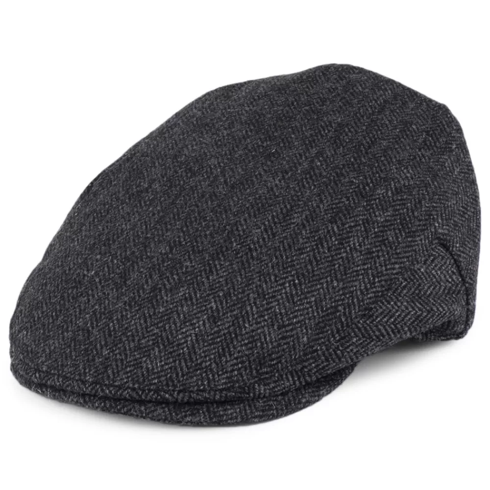 Casquettes Plates | Casquettes Femme^Christys Casquette Plate en Tweed à Chevrons Balmoral Country noir-gris