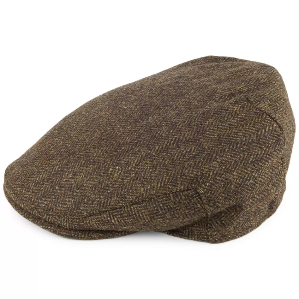 Casquettes Plates | Casquettes Femme^Christys Casquette Plate en Tweed à Chevrons Balmoral Country olive