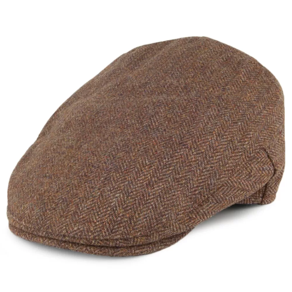 Casquettes Plates | Casquettes Femme^Christys Casquette Plate en Tweed à Chevrons Balmoral Country olive-marron