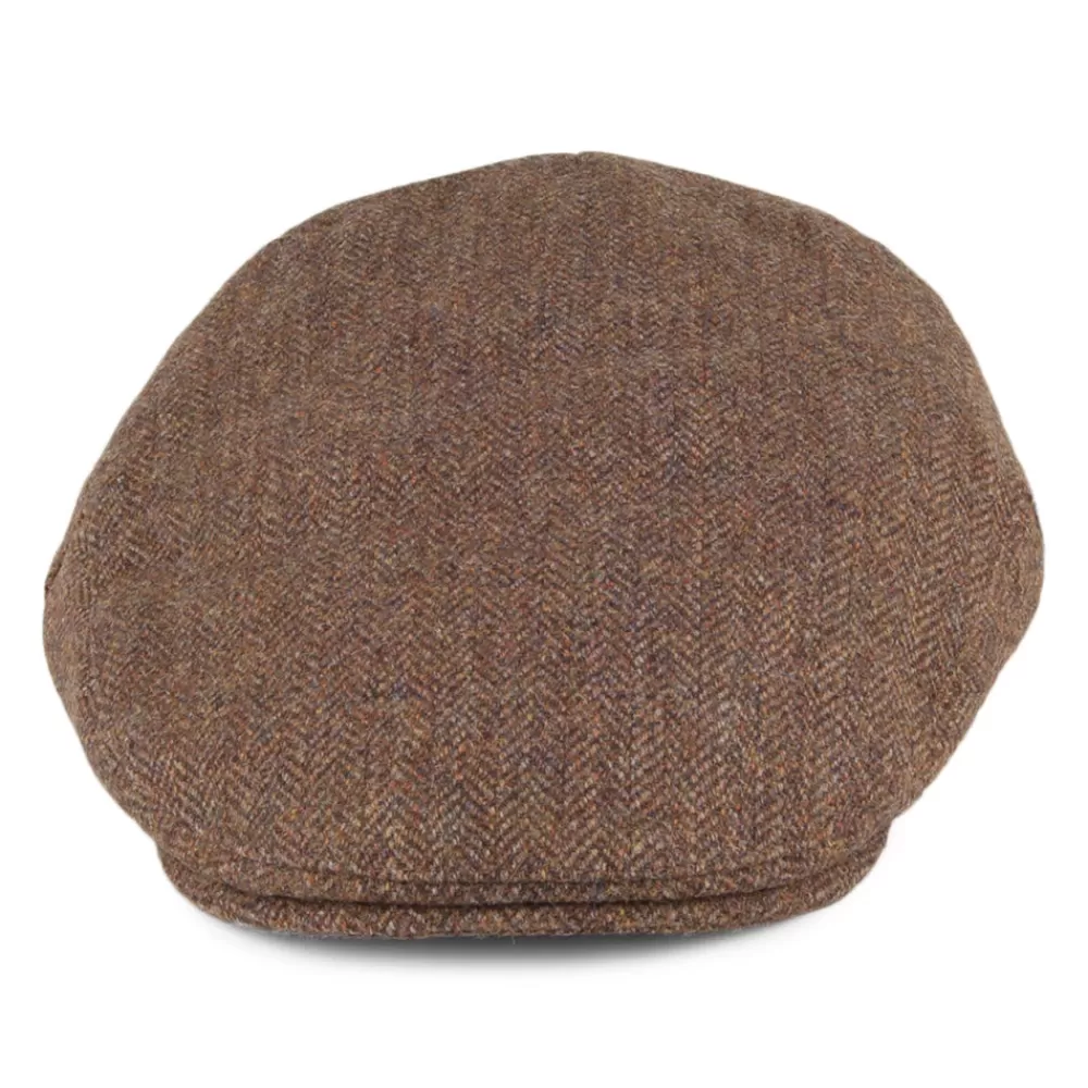 Casquettes Plates | Casquettes Femme^Christys Casquette Plate en Tweed à Chevrons Balmoral Country olive-marron