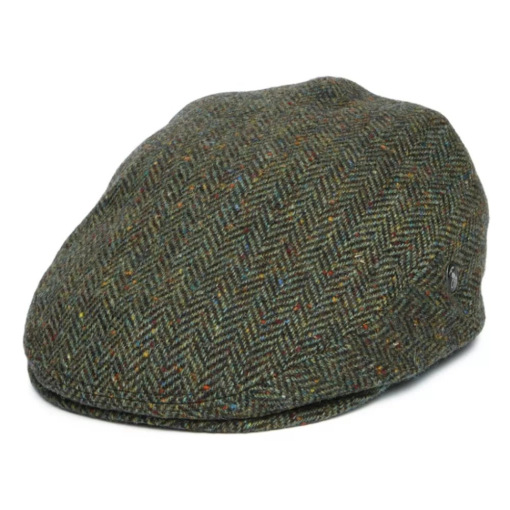 Casquettes Plates | Chapeaux Hiver^City Sport Casquette Plate en Tweed du Donegal à Chevrons forêt