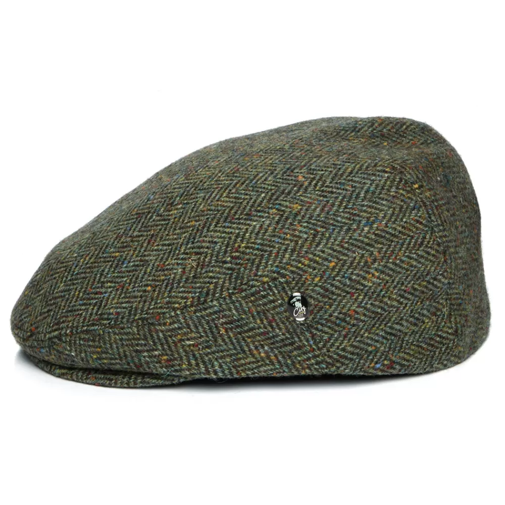 Casquettes Plates | Chapeaux Hiver^City Sport Casquette Plate en Tweed du Donegal à Chevrons forêt