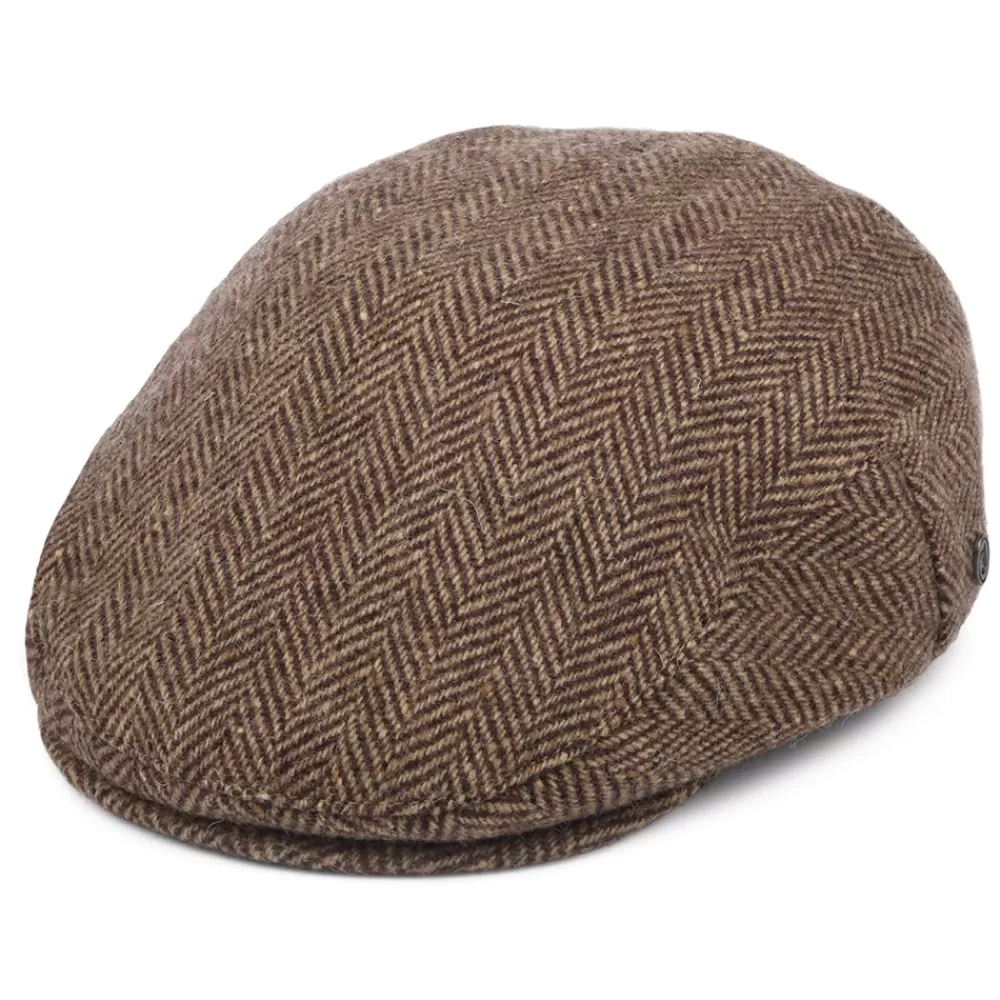 Casquettes Plates | Chapeaux Hiver^Jaxon & James Casquette Plate en Tweed du Donegal Ballyboe bordeaux-camel JAXON & JAMES