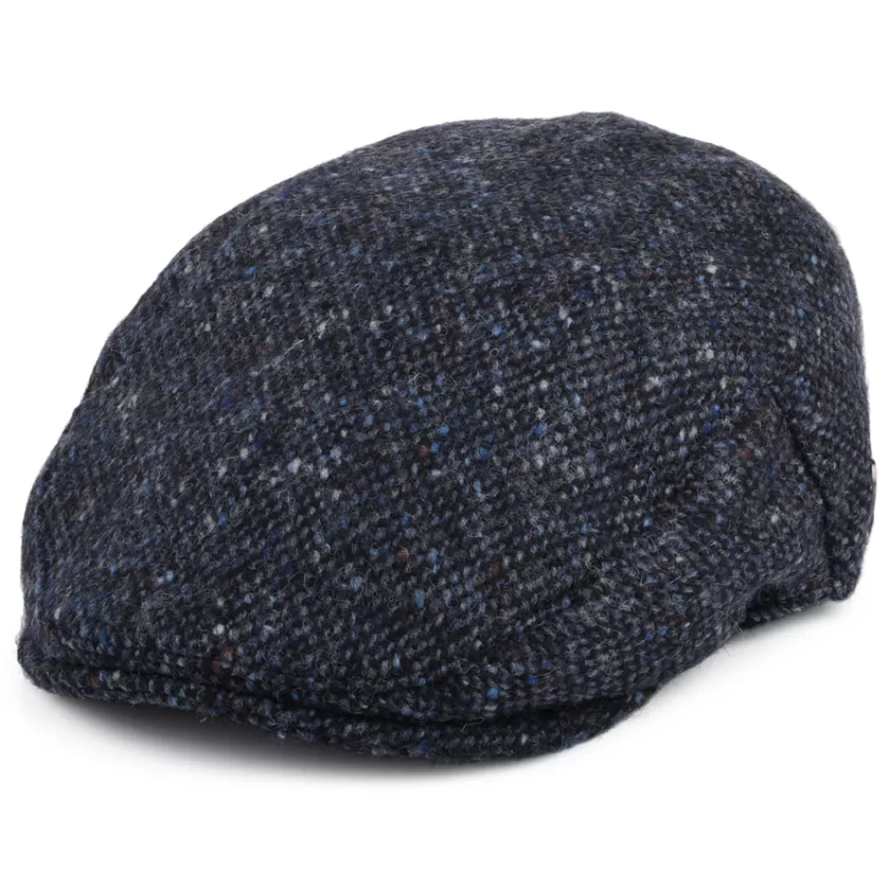 Casquettes Plates | Chapeaux Hiver^Jaxon & James Casquette Plate en Tweed du Donegal Chiné Foyle bleu-noir JAXON & JAMES