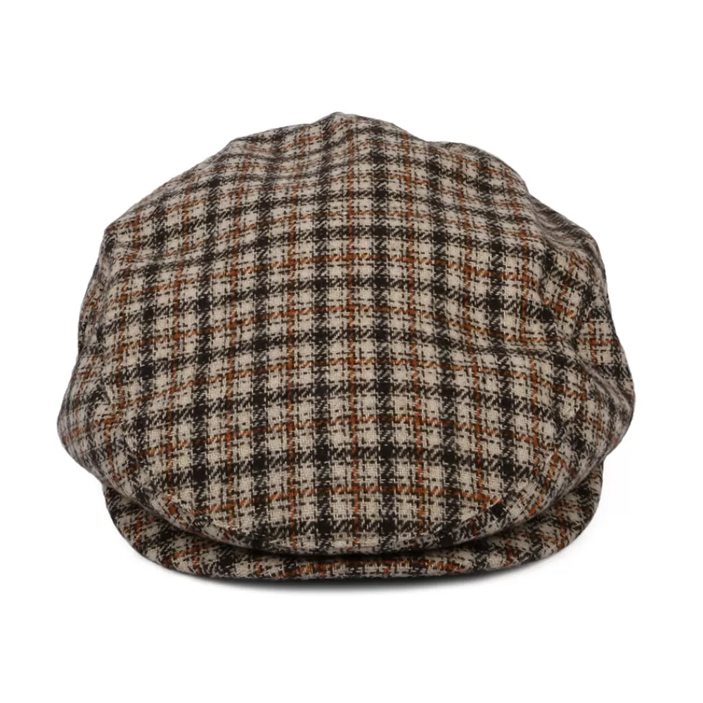 Casquettes Plates | Casquettes Plates^Brixton Casquette Plate Pied-de-Poule Hooligan Lightweight X Snap sable-marron-orange