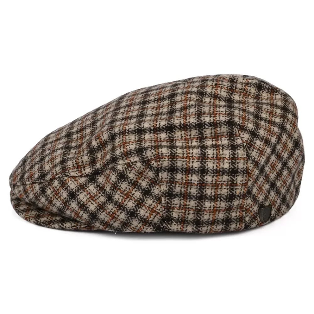 Casquettes Plates | Casquettes Plates^Brixton Casquette Plate Pied-de-Poule Hooligan Lightweight X Snap sable-marron-orange