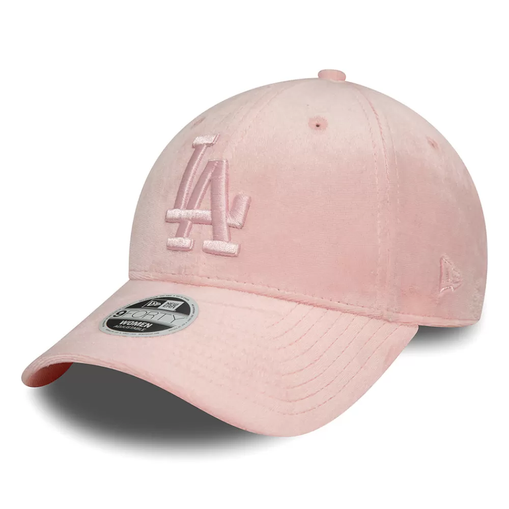 Casquettes De Baseball | Casquettes Femme^New Era Casquette Snapback Femme 9FORTY MLB Velour L.A. Dodgers rose clair