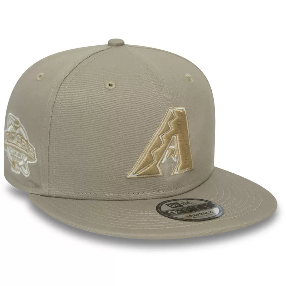 Casquettes Homme^New Era Casquette Snapback 9FIFTY MLB Patch Arizona Diamondbacks marron cendré-pierre