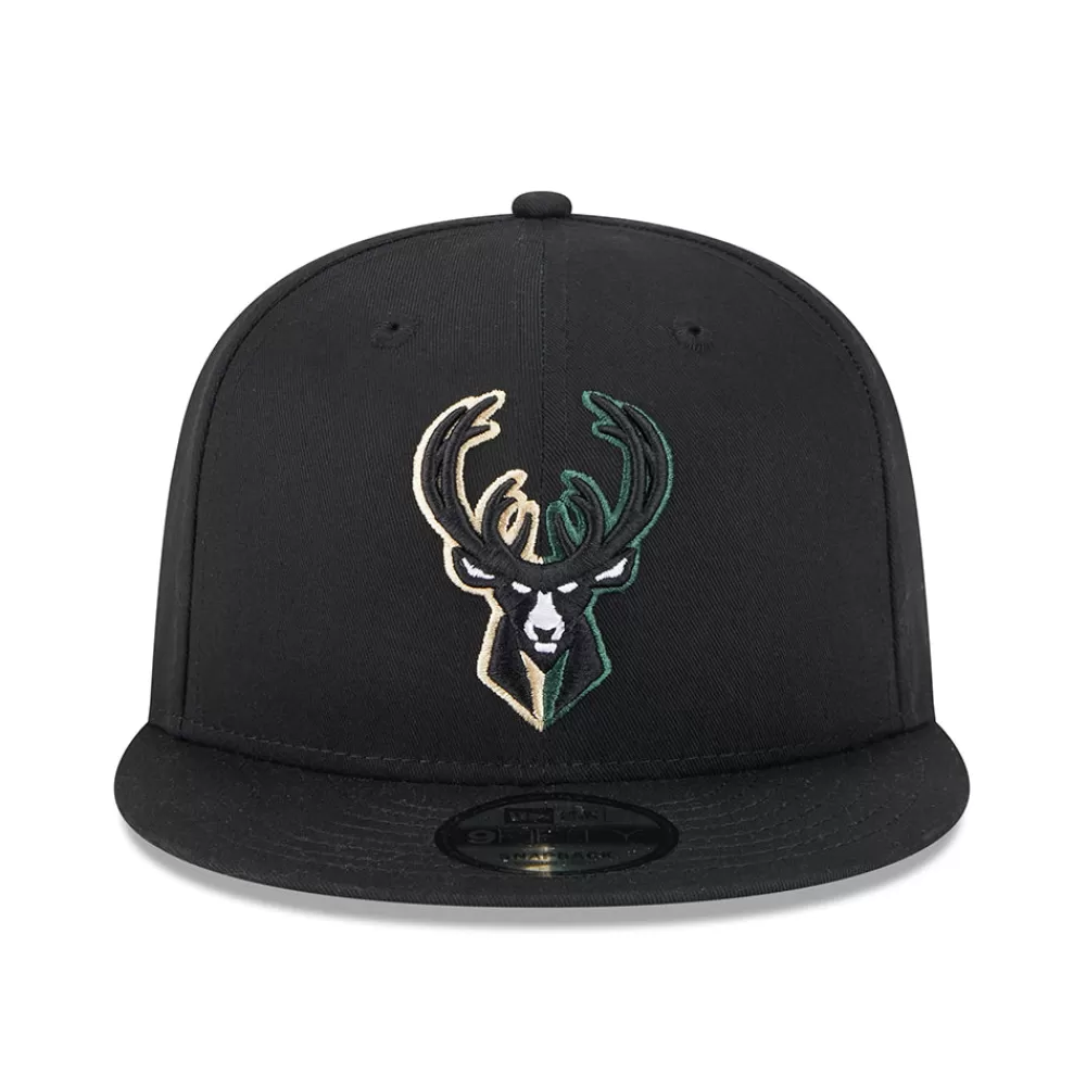Casquettes De Baseball | Casquettes Homme^New Era Casquette Snapback 9FIFTY NBA Split Logo Milwaukee Bucks noir