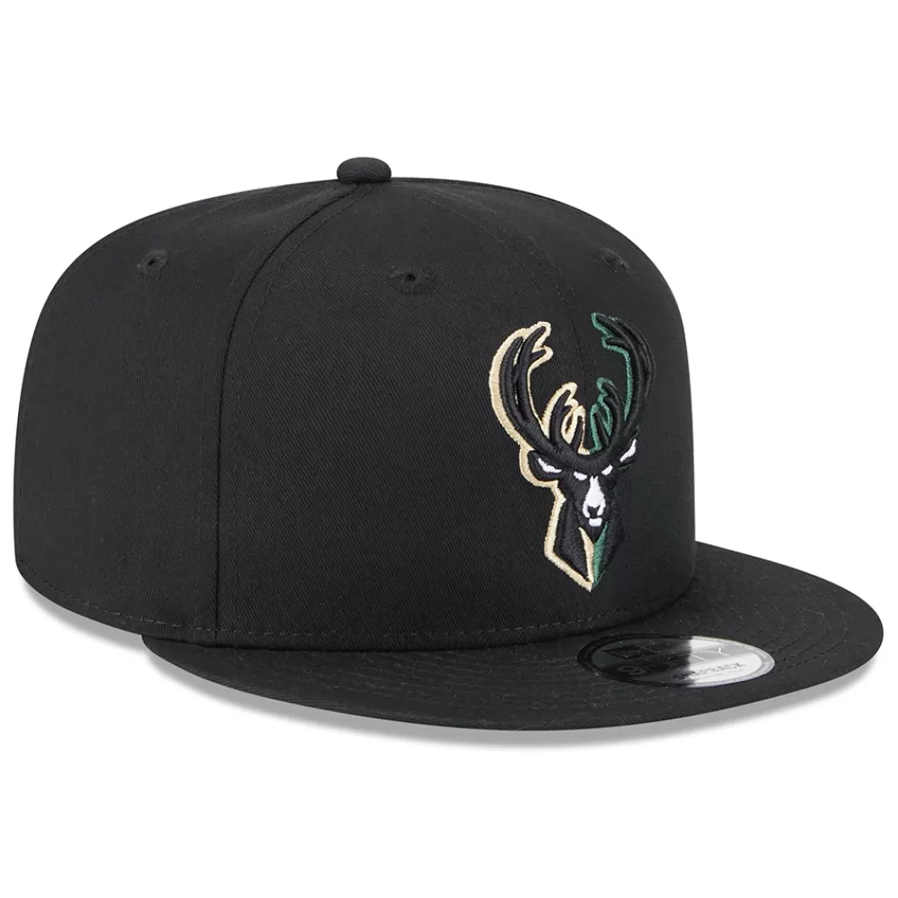 Casquettes De Baseball | Casquettes Homme^New Era Casquette Snapback 9FIFTY NBA Split Logo Milwaukee Bucks noir