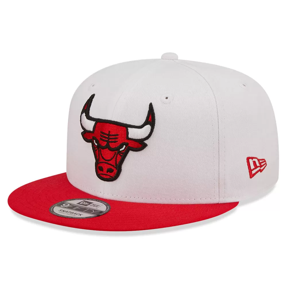 Casquettes De Baseball | Casquettes Homme^New Era Casquette Snapback 9FIFTY NBA White Crown Team Chicago Bulls blanc-rouge