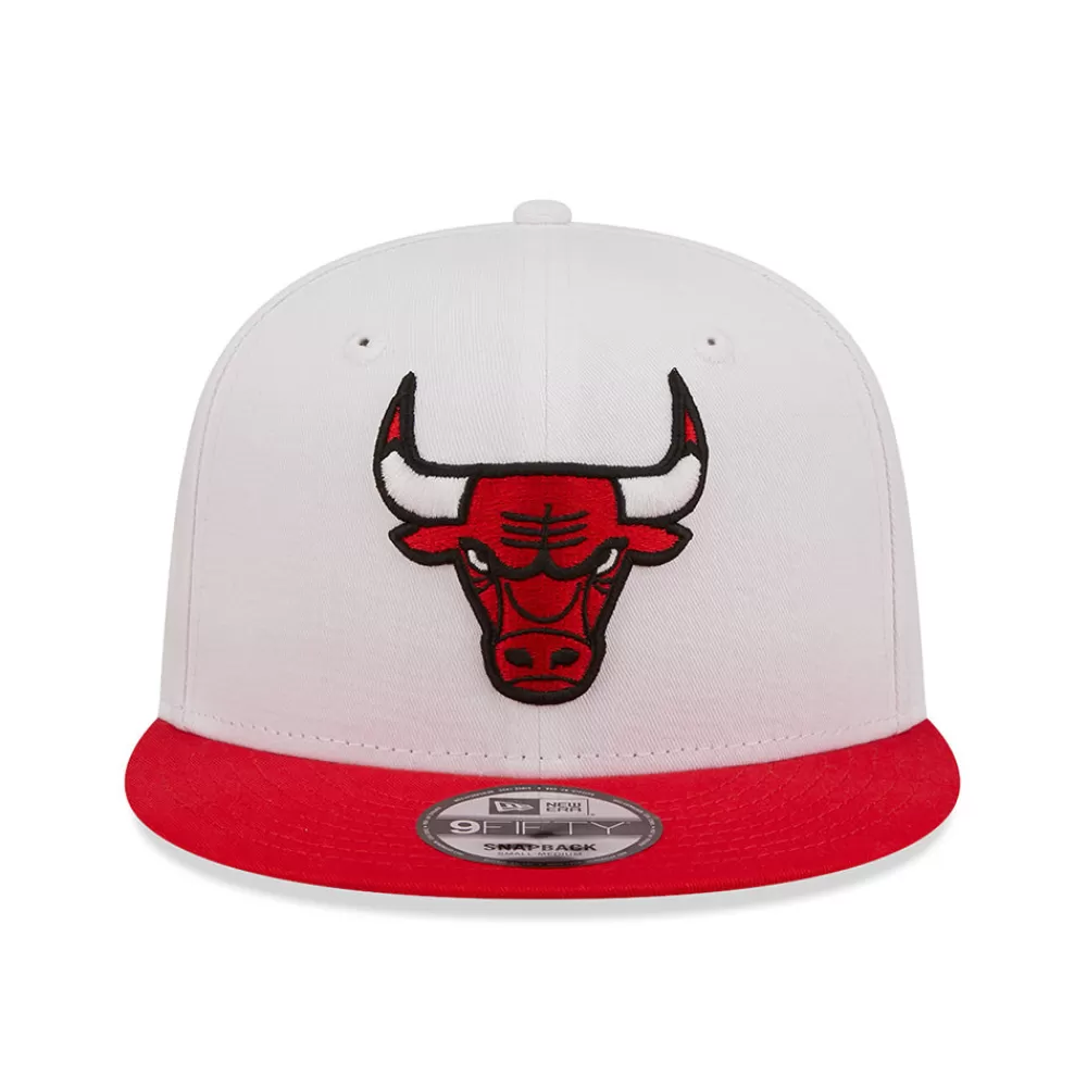 Casquettes De Baseball | Casquettes Homme^New Era Casquette Snapback 9FIFTY NBA White Crown Team Chicago Bulls blanc-rouge