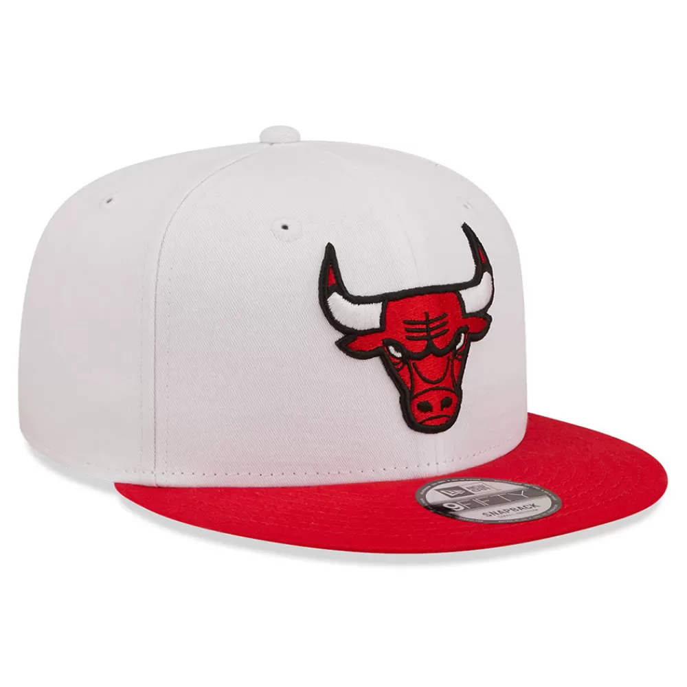 Casquettes De Baseball | Casquettes Homme^New Era Casquette Snapback 9FIFTY NBA White Crown Team Chicago Bulls blanc-rouge