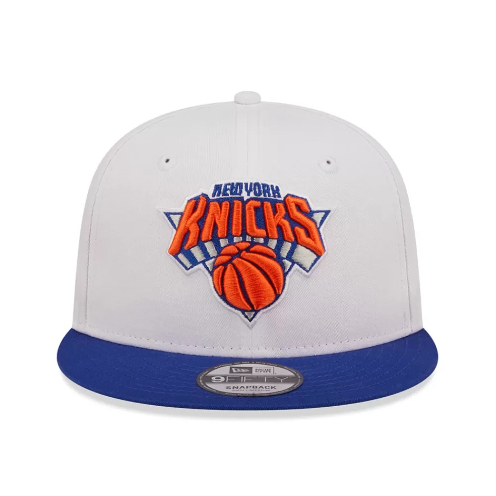 Casquettes De Baseball | Casquettes Homme^New Era Casquette Snapback 9FIFTY NBA White Crown Team New York Knicks blanc-bleu