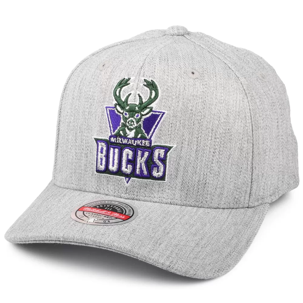 Casquettes De Baseball | Casquettes Homme^Mitchell & Ness Casquette Snapback NBA Team Heather Redline Milwaukee Bucks gris chiné MITCHELL & NESS