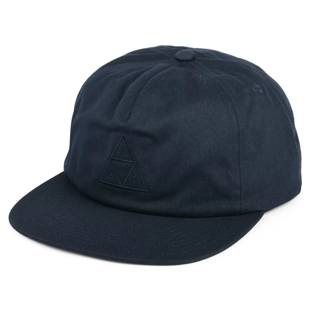 Casquettes De Baseball | Casquettes Homme^HUF Casquette Snapback Non Structurée Triple Triangle bleu marine sur bleu marine