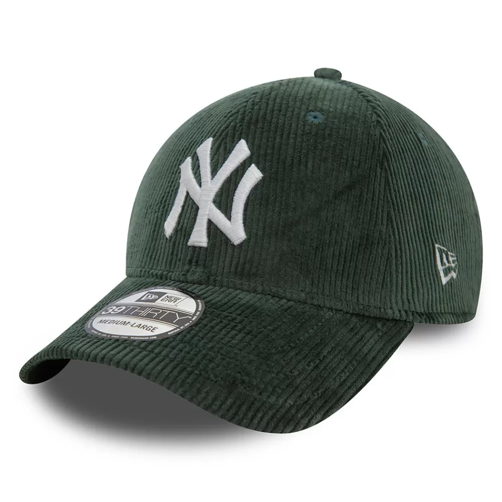 Casquettes De Baseball | Casquettes Homme^New Era Casquette 39THIRTY MLB Cord New York Yankees vert foncé-blanc