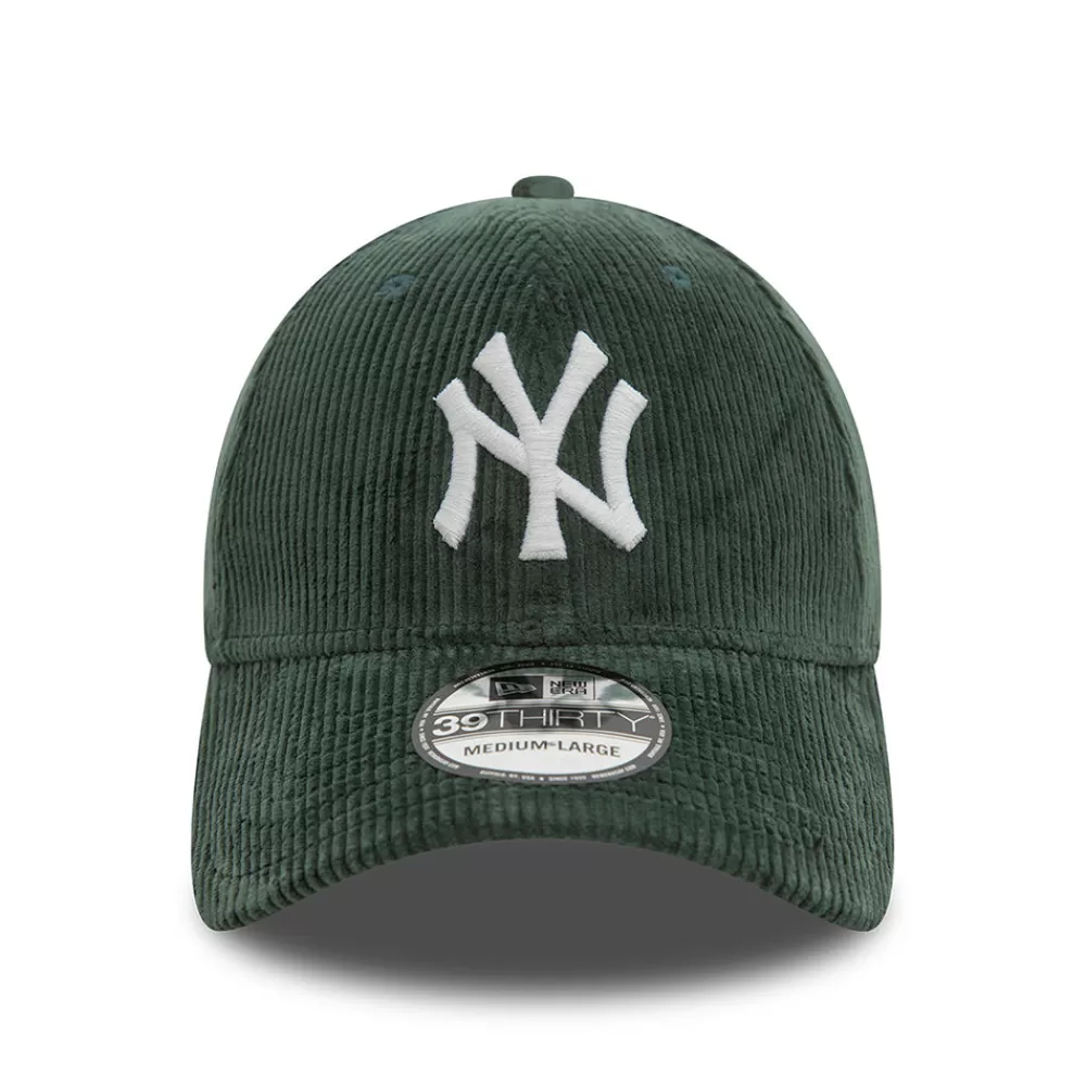 Casquettes De Baseball | Casquettes Homme^New Era Casquette 39THIRTY MLB Cord New York Yankees vert foncé-blanc