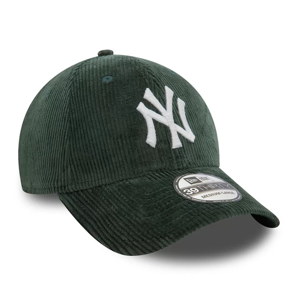 Casquettes De Baseball | Casquettes Homme^New Era Casquette 39THIRTY MLB Cord New York Yankees vert foncé-blanc