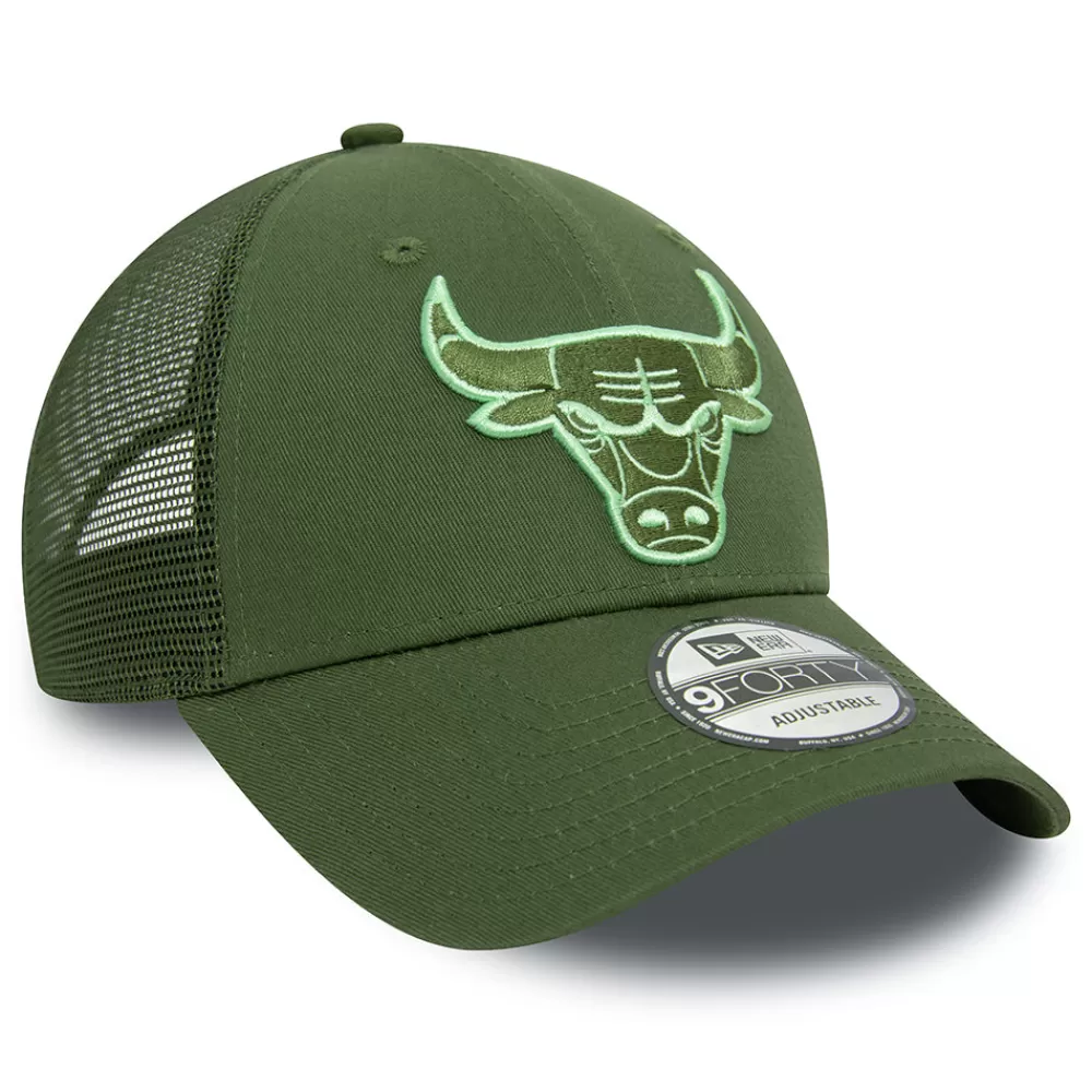 Casquettes Trucker | Casquettes Homme^New Era Casquette Trucker 9FORTY NBA Seasonal Chicago Bulls olive-vert