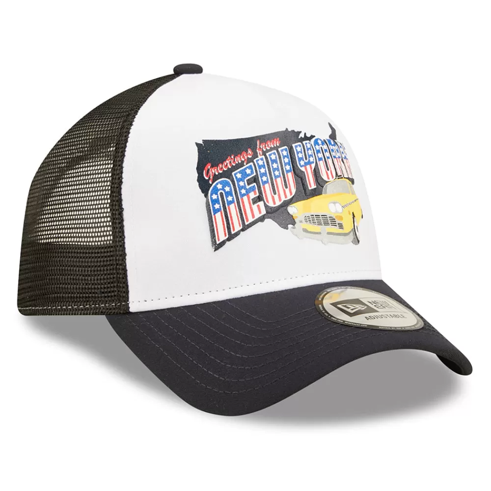 Casquettes Trucker | Casquettes De Baseball^New Era Casquette Trucker 9FORTY US State Wordmark New York noir-blanc
