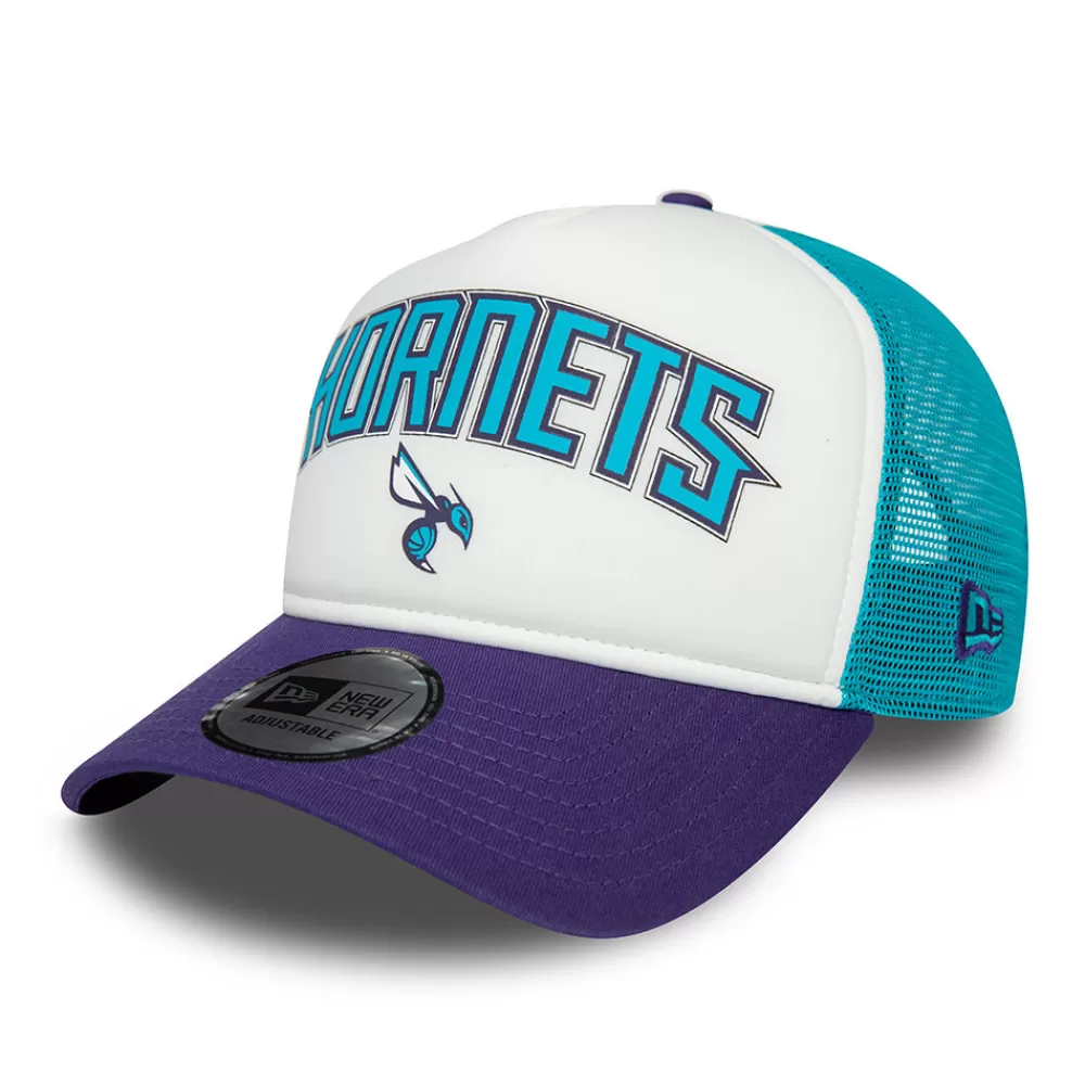 Casquettes Trucker | Casquettes Homme^New Era Casquette Trucker NBA Retro A-Frame Charlotte Hornets blanc-violet-bleu sarcelle