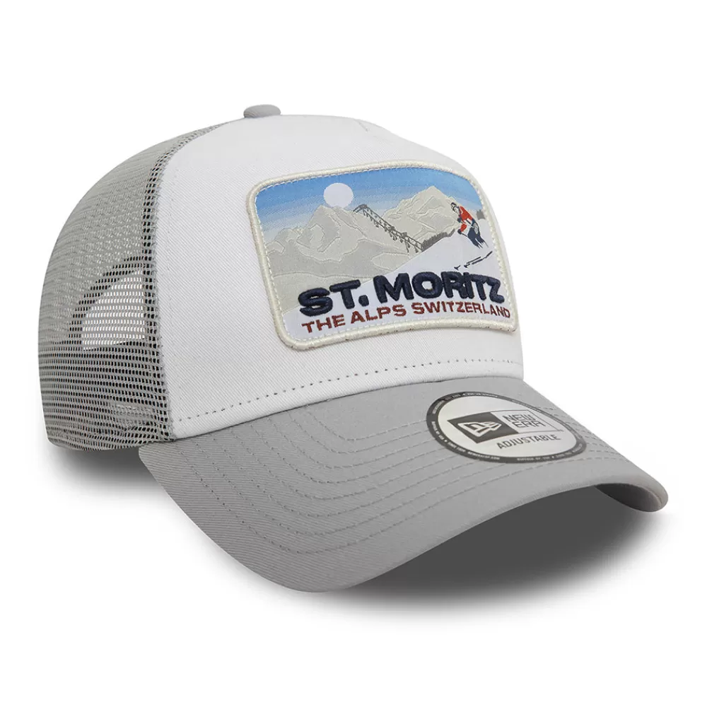 Casquettes Trucker | Casquettes De Baseball^New Era Casquette Trucker Ski Patch A-Frame St. Moritz gris-blanc