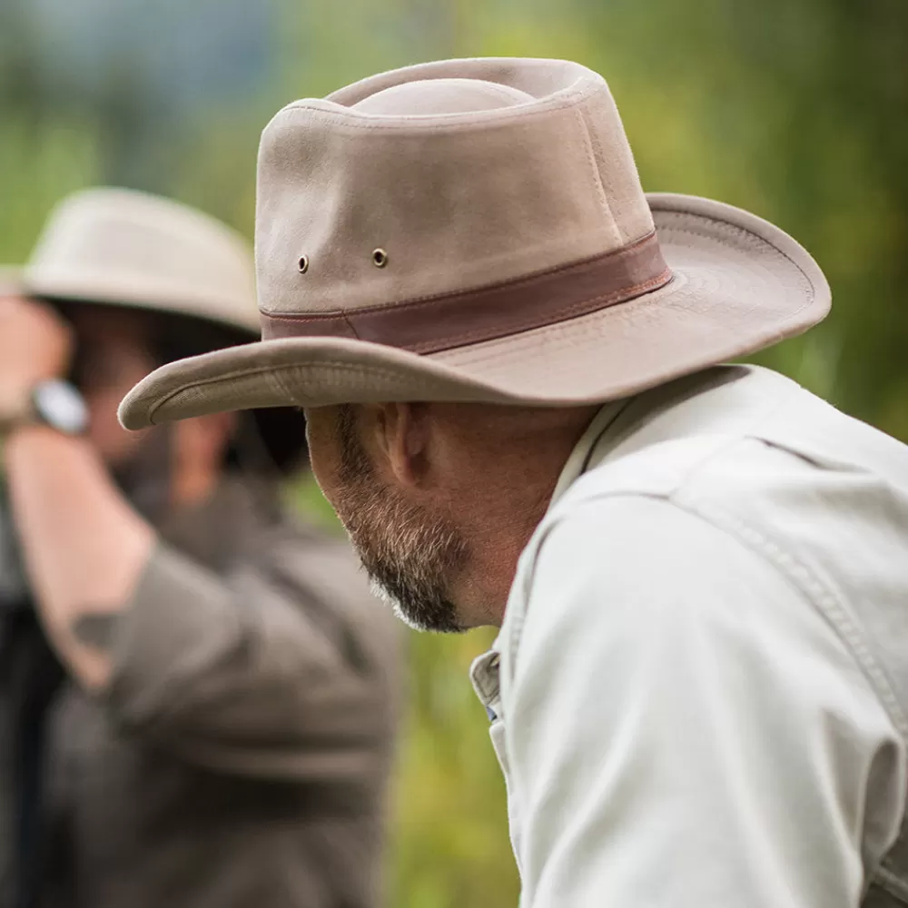 Chapeaux Trilby | Chapeaux Fedora^Dorfman Pacific Chapeau Australien en Coton Sergé Délavé khaki