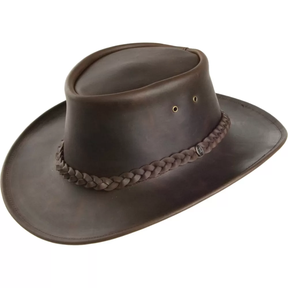 Chapeaux De Cowboy | Chapeaux De Cowboy^Jaxon & James Chapeau Australien en Cuir Déformable marron JAXON & JAMES