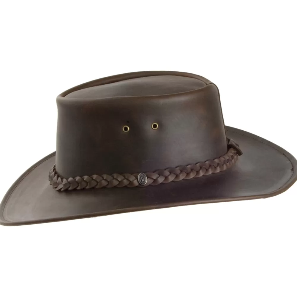 Chapeaux De Cowboy | Chapeaux De Cowboy^Jaxon & James Chapeau Australien en Cuir Déformable marron JAXON & JAMES