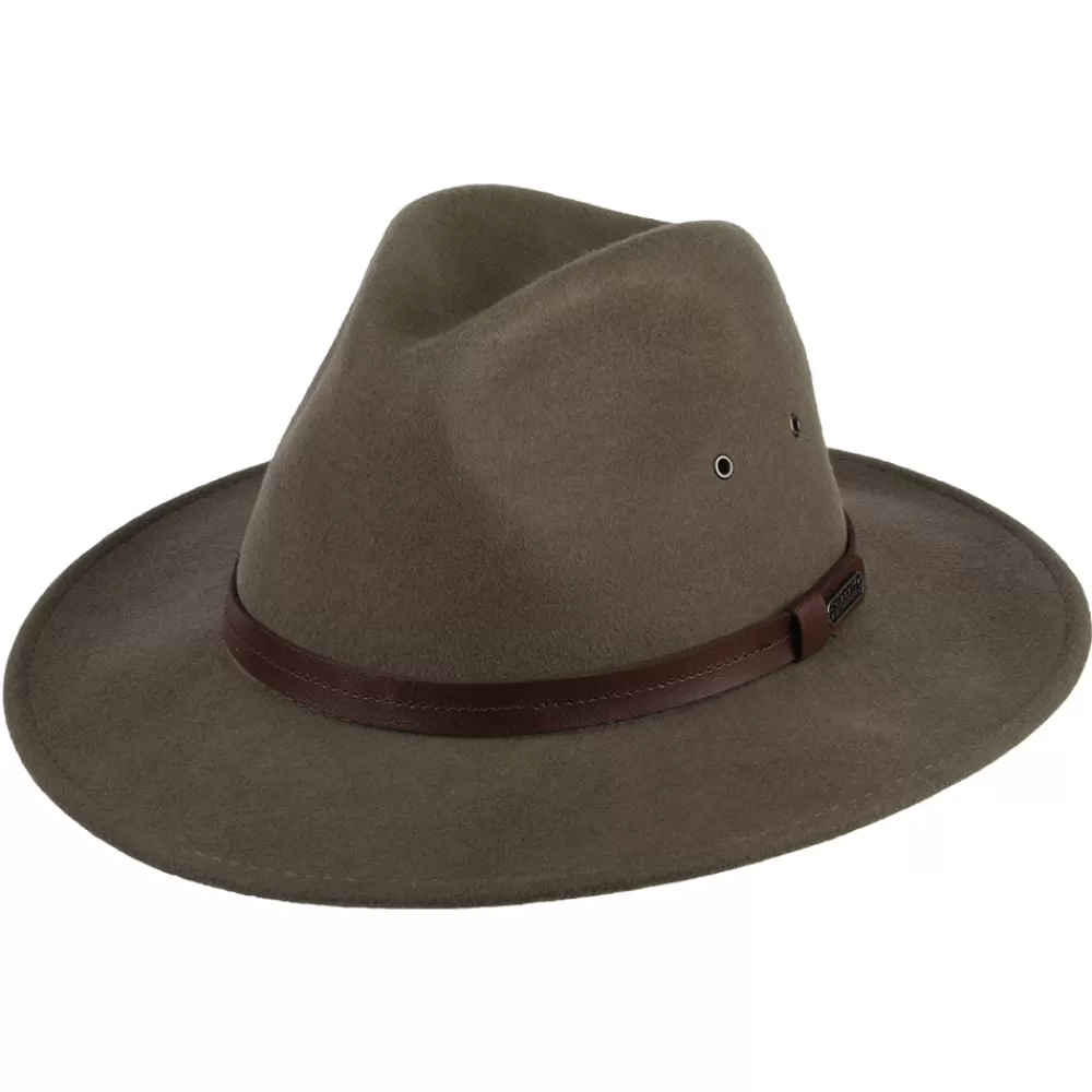 Chapeaux Trilby | Chapeaux Fedora^Sunday Afternoons Chapeau Australien en Laine Feutrée Hydrofuge Winston marron