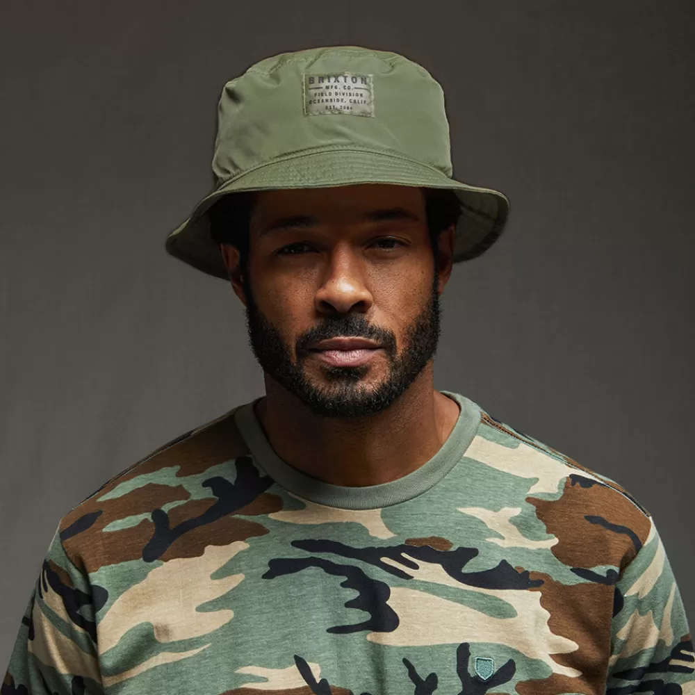 Chapeaux Bob | Bobs^Brixton Chapeau Bob en Nylon Pliable Vintage olive