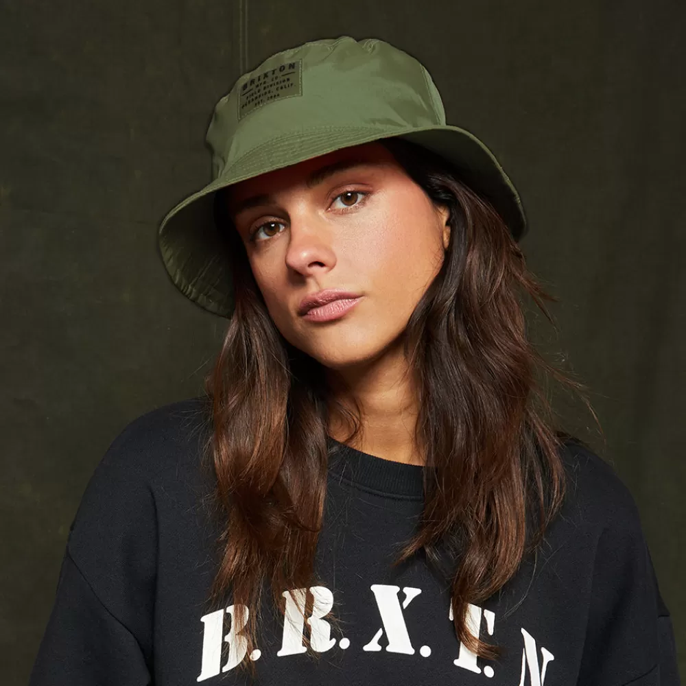 Chapeaux Bob | Bobs^Brixton Chapeau Bob en Nylon Pliable Vintage olive