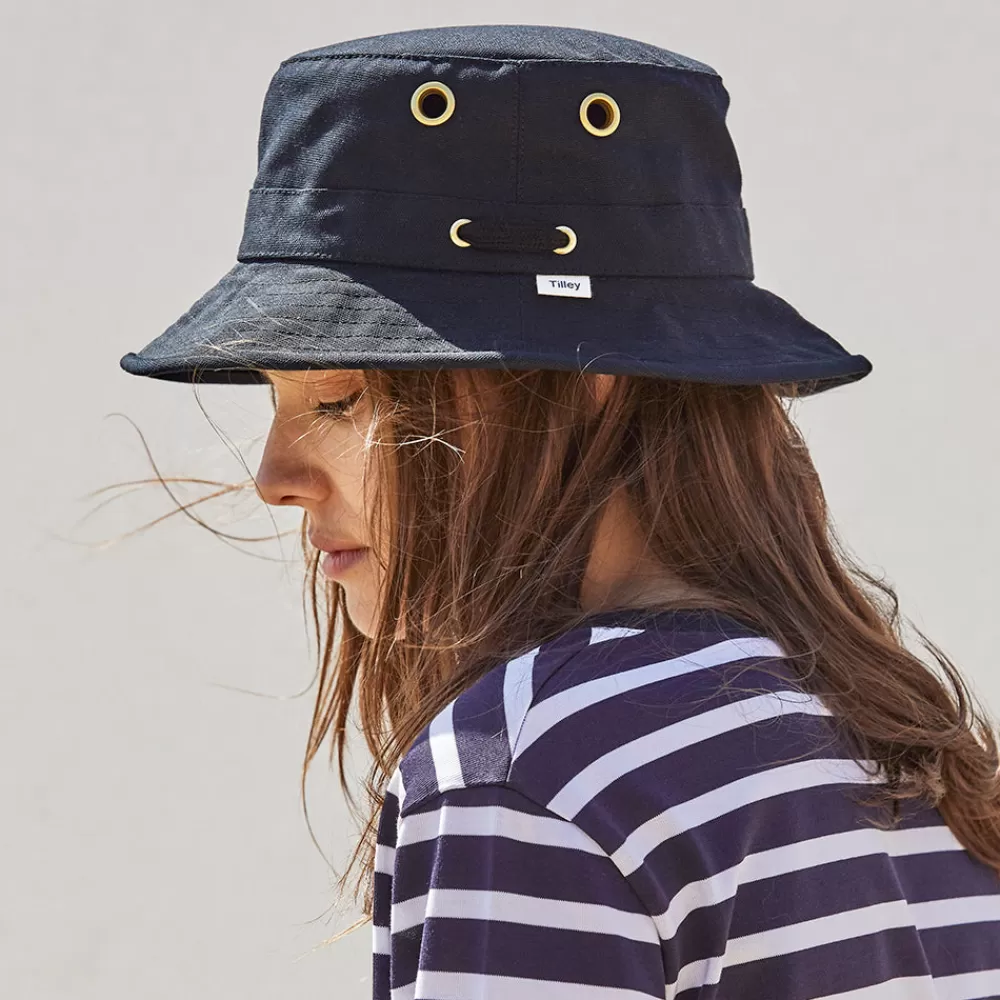 Chapeaux Bob | Grandes Tailles^Tilley Chapeau Bob en Toile de Coton Iconic T1 bleu marine