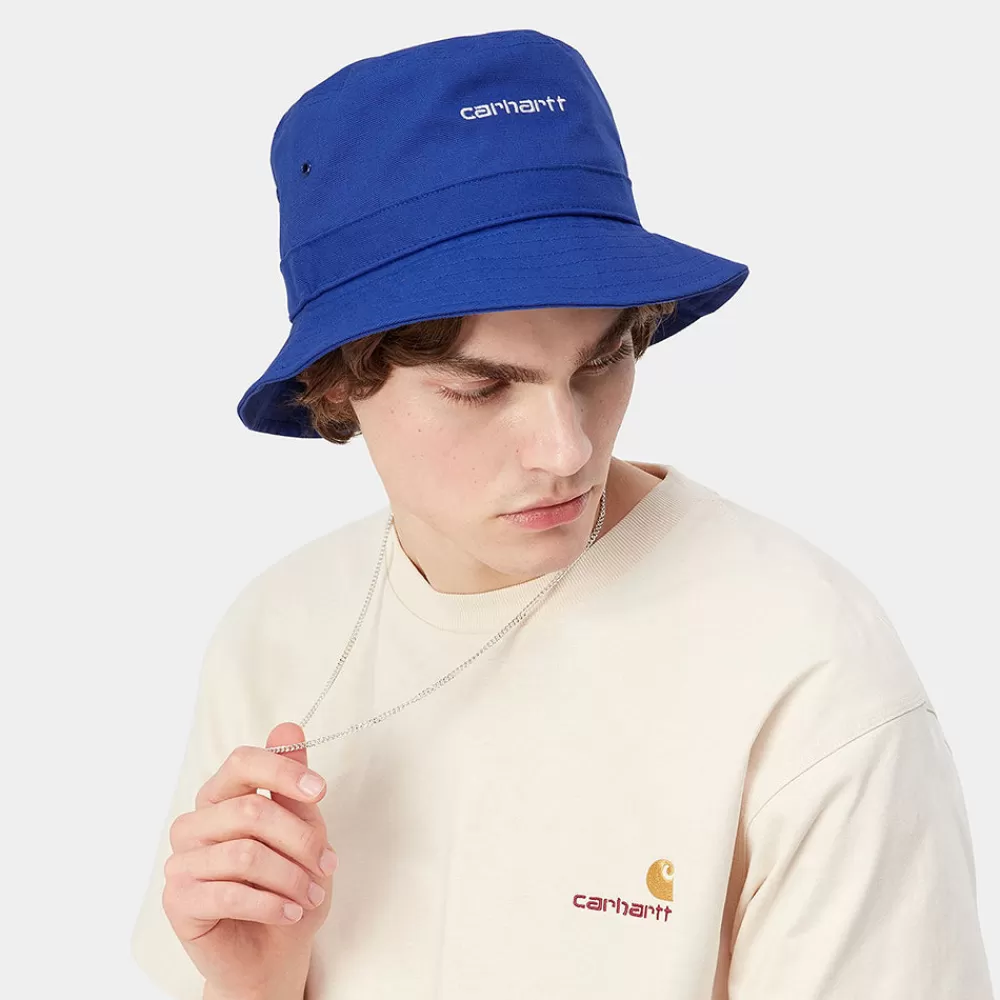 Chapeaux Bob | Bobs^Carhartt WIP Chapeau Bob en Toile de Coton Script bleu