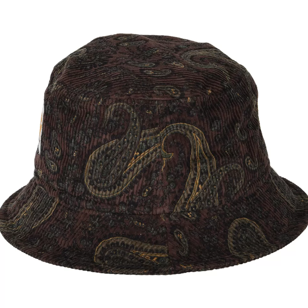 Chapeaux Bob | Bobs^Carhartt WIP Chapeau Bob en Velours Côtelé Paisley mélange de bordeaux