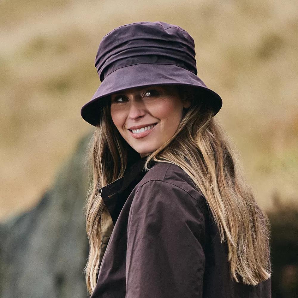 Chapeaux Hiver | Chapeaux De Pluie^Failsworth Chapeau Bob Femme en Coton Ciré Britannique vin