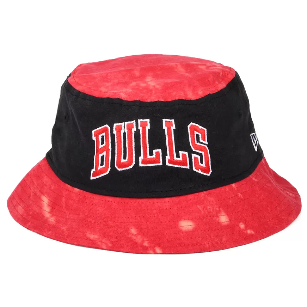 Chapeaux Bob | Bobs^New Era Chapeau Bob NBA Washed Pack Chicago Bulls rouge-noir