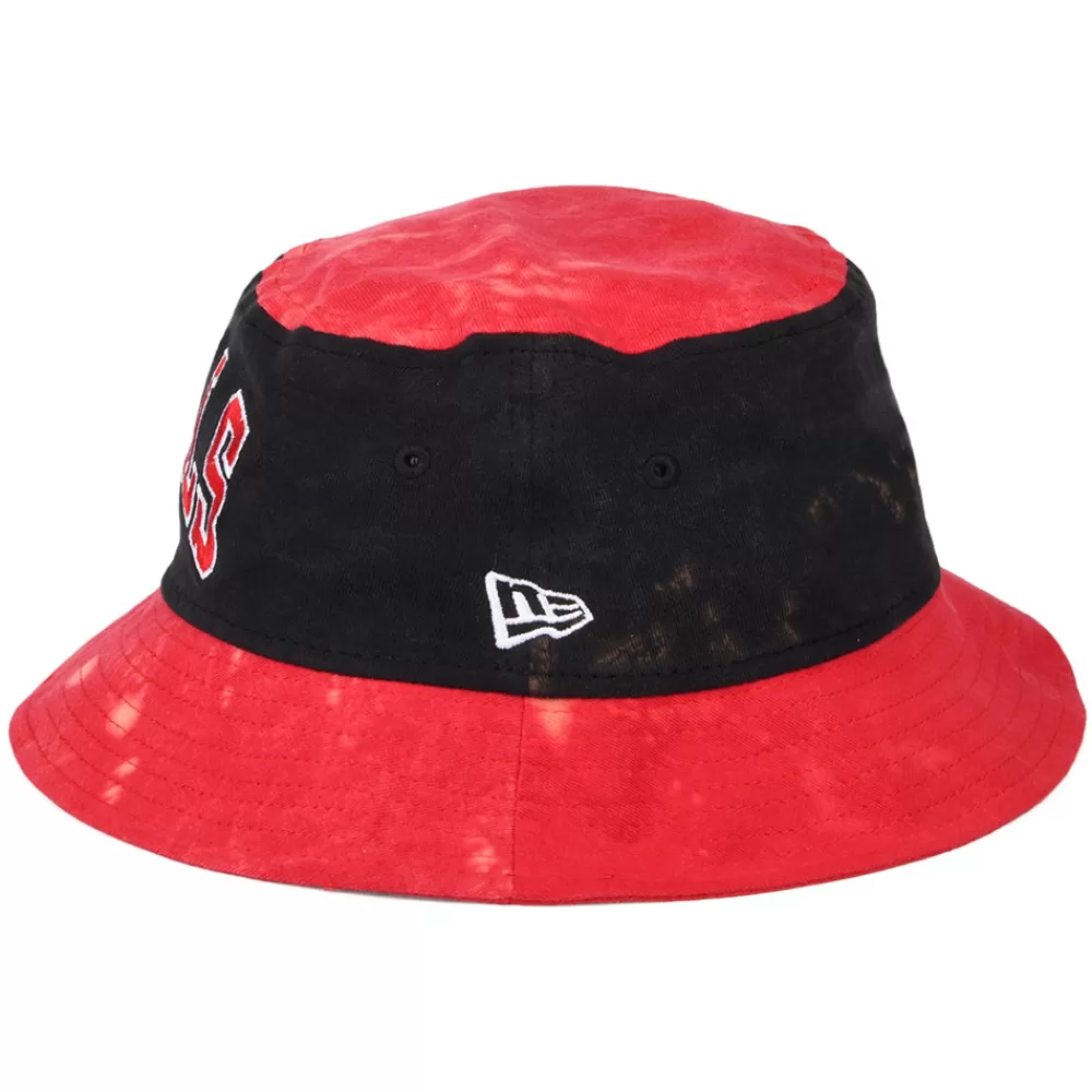 Chapeaux Bob | Bobs^New Era Chapeau Bob NBA Washed Pack Chicago Bulls rouge-noir