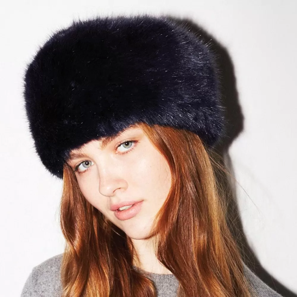 Fausse Fourrure | Chapeaux Hiver^Helen Moore Chapeau Calot Femme Hiver en Fausse Fourrure bleu marine