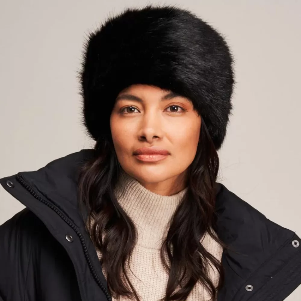 Fausse Fourrure | Chapeaux Hiver^Helen Moore Chapeau Calot Femme Hiver en Fausse Fourrure noir