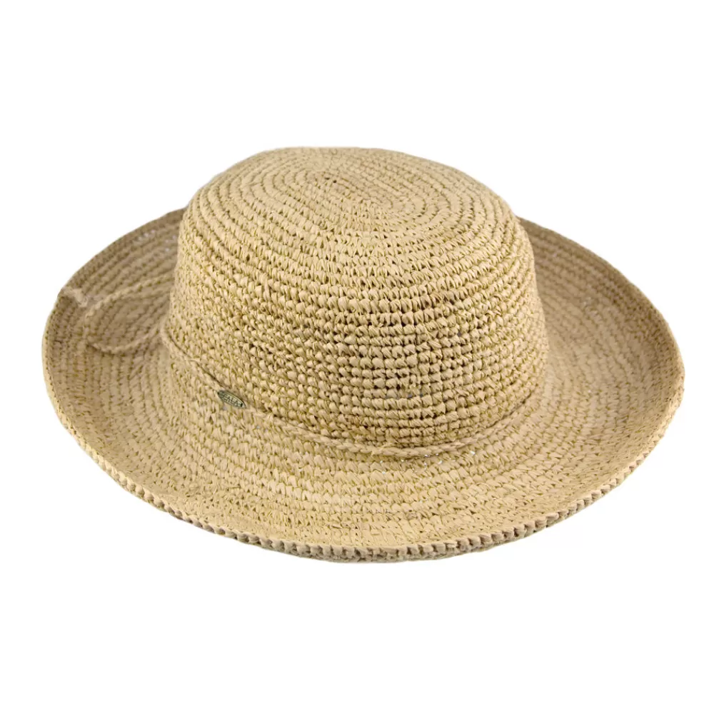 Petite Tailles | Chapeaux Été^Scala Chapeau Canotier Pliable en Raphia Torsadé Petite Taille naturel
