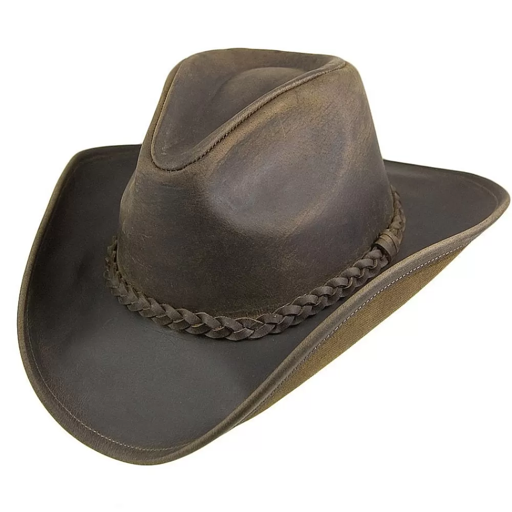 Chapeaux De Cowboy | Chapeaux De Cowboy^Jaxon & James Chapeau de Cowboy en Cuir de Buffle chocolat JAXON & JAMES