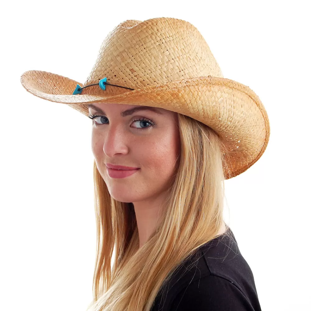 Chapeaux Été | Chapeaux De Paille^sur la tête Chapeau de Cowboy en Paille Calamity Cattleman naturel SUR LA TÊTE