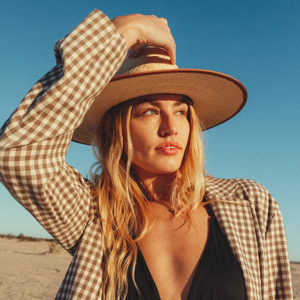 Chapeaux Trilby | Chapeaux Fedora^Brixton Chapeau de Cowboy en Paille Jo Rancher naturel-beige sable