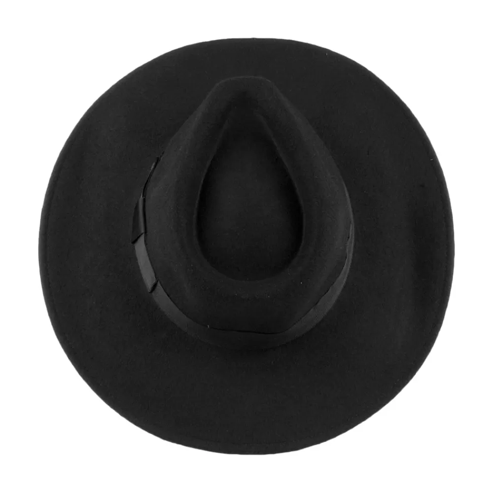 Chapeaux Trilby | Chapeaux Fedora^Jaxon & James Chapeau Fedora à Bord Large The Author noir JAXON & JAMES