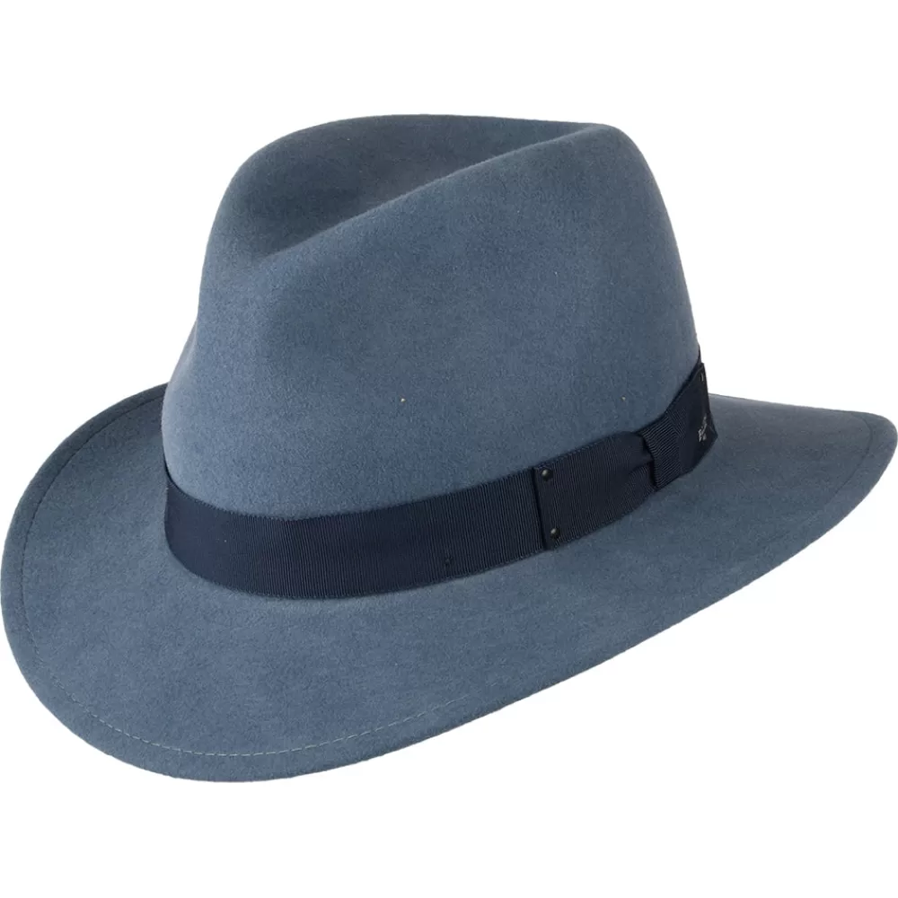Chapeaux Trilby | Chapeaux Hiver^Bailey Chapeau Fedora Déformable Hydrofuge Curtis en Laine Feutrée bleu