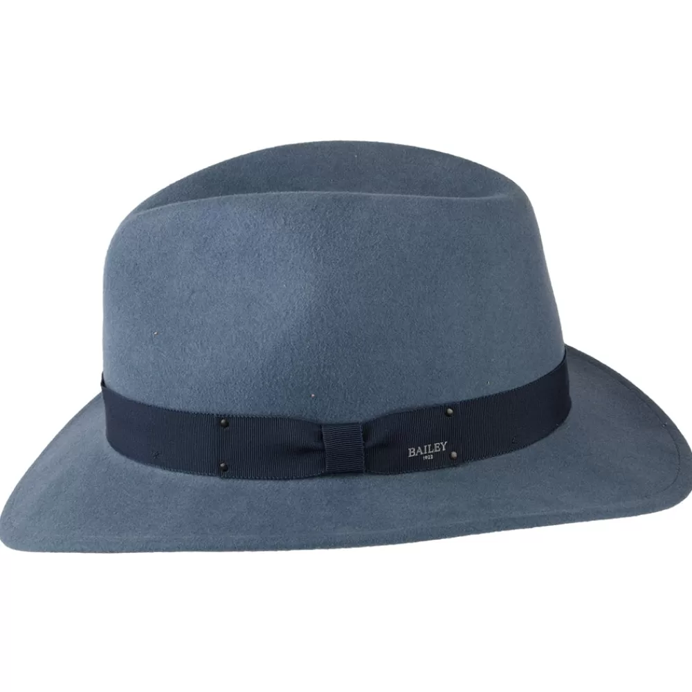 Chapeaux Trilby | Chapeaux Hiver^Bailey Chapeau Fedora Déformable Hydrofuge Curtis en Laine Feutrée bleu