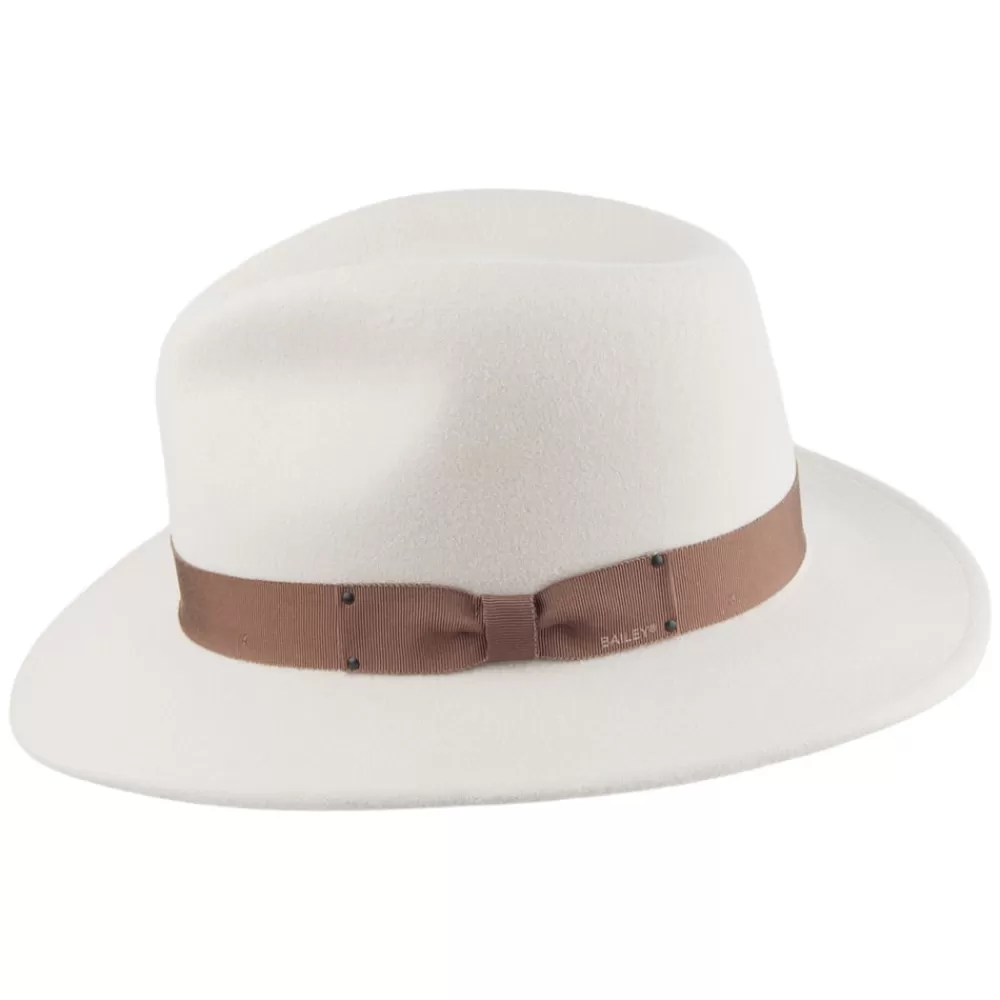 Chapeaux Trilby | Chapeaux Hiver^Bailey Chapeau Fedora Déformable Hydrofuge Curtis en Laine Feutrée crème