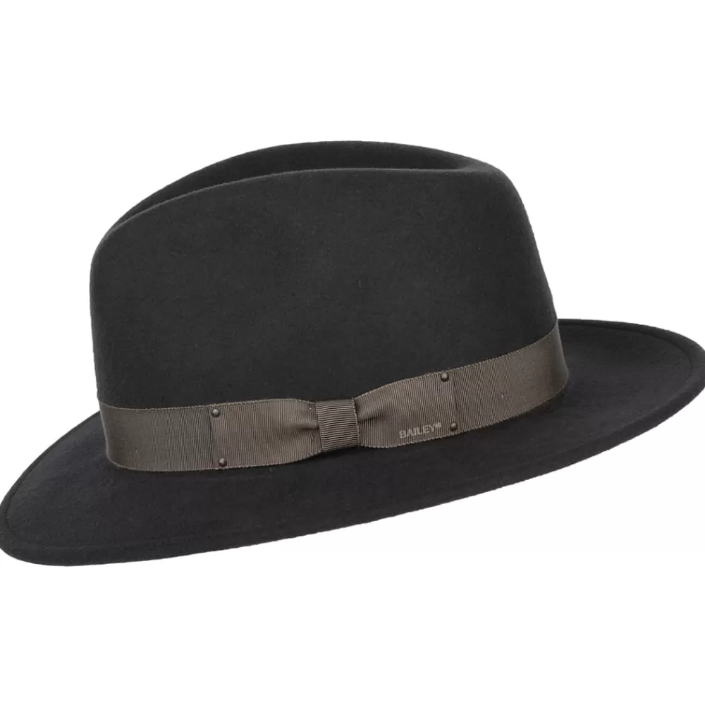 Chapeaux Trilby | Chapeaux Hiver^Bailey Chapeau Fedora Déformable Hydrofuge Curtis en Laine Feutrée gris